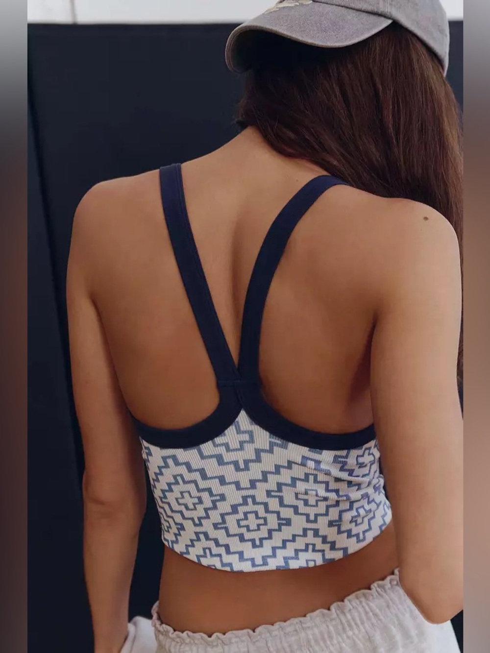 *NWT* Free People FP Movement All Clear Jacquard Cami in Blue Crush Combo, XL - Picture 3 of 16